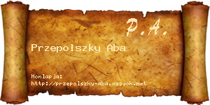 Przepolszky Aba névjegykártya